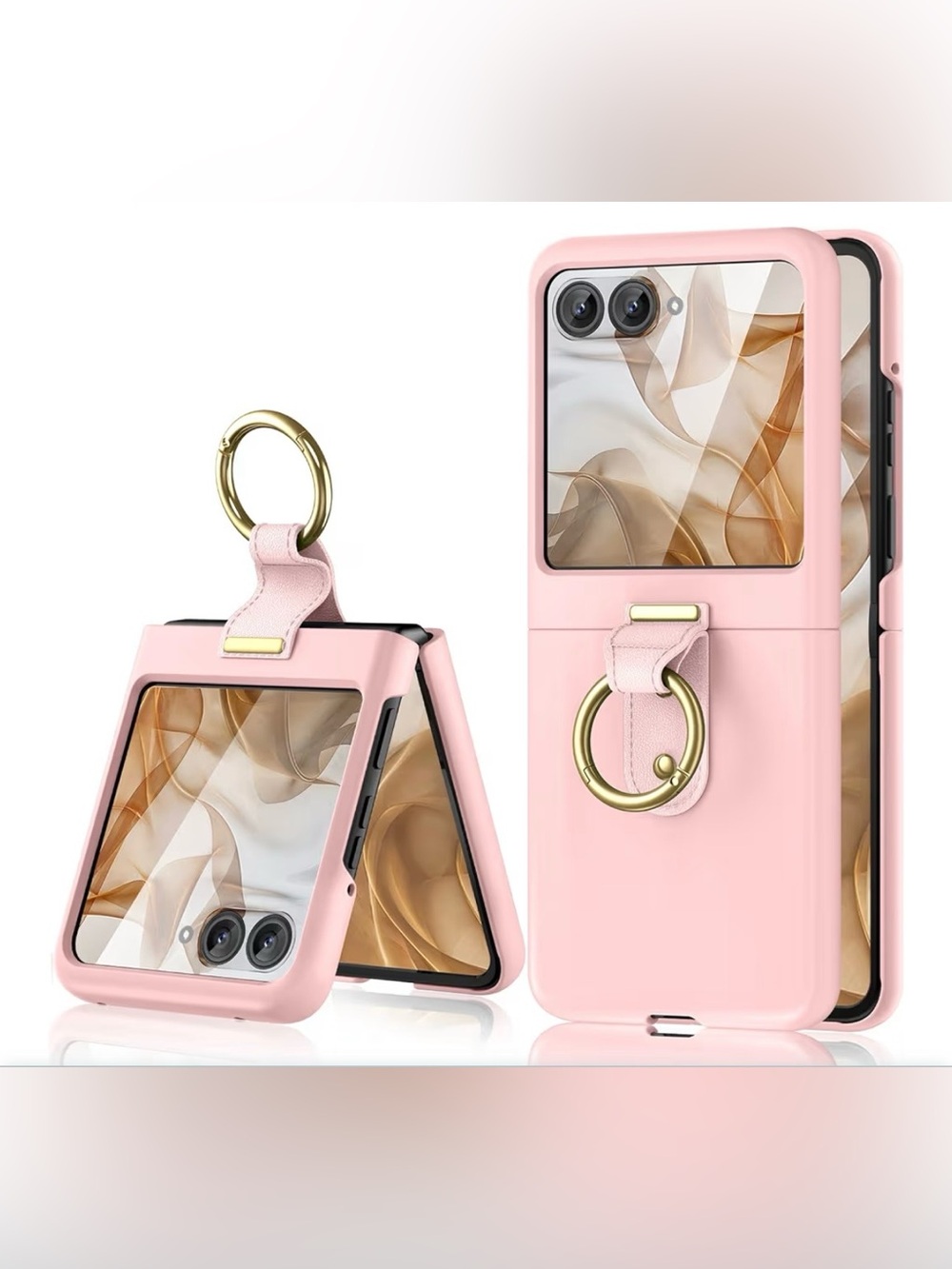 Moto Razr 2026/2025/2024 Case with Ring Holder, Pink